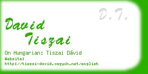 david tiszai business card